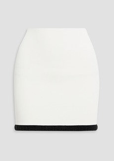 T by Alexander Wang alexanderwang.t - Two-tone stretch-knit mini skirt - White - M