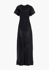 T by Alexander Wang alexanderwang.t - Washed-satin maxi dress - Black - XS