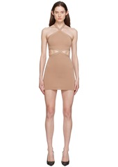 T by Alexander Wang alexanderwang.t Beige Halter Minidress