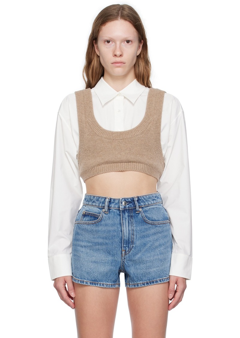 T by Alexander Wang alexanderwang. t Beige Layered Camisole