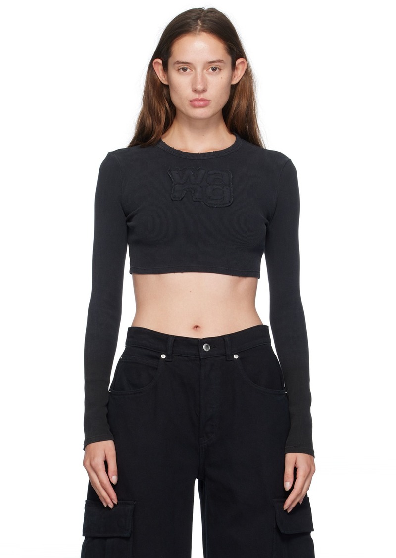 T by Alexander Wang alexanderwang. t Black Crewneck Long Sleeve T-Shirt