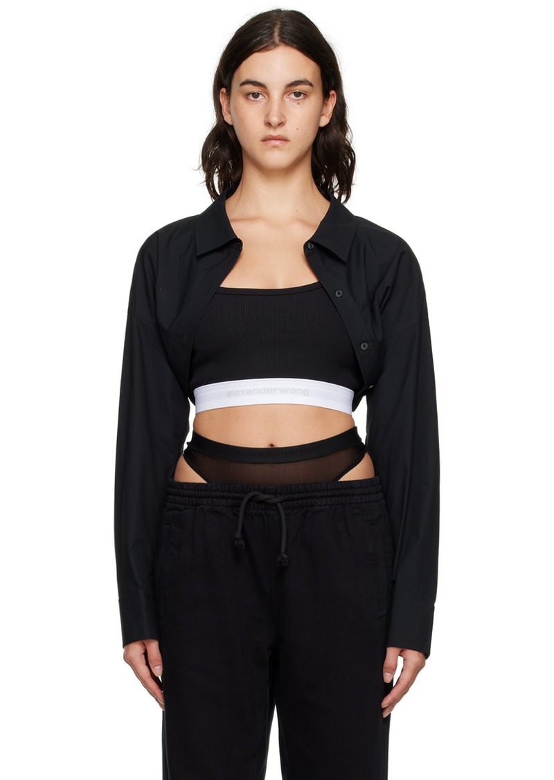 T by Alexander Wang alexanderwang. t Black Layered Shirt