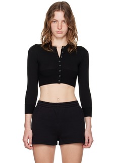 T by Alexander Wang alexanderwang. t Black Shrunken Cardigan