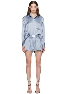 T by Alexander Wang alexanderwang. t Blue Button-Up Romper