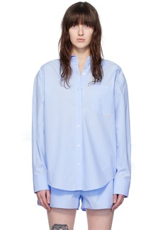 T by Alexander Wang alexanderwang.t Blue Pocket Shirt