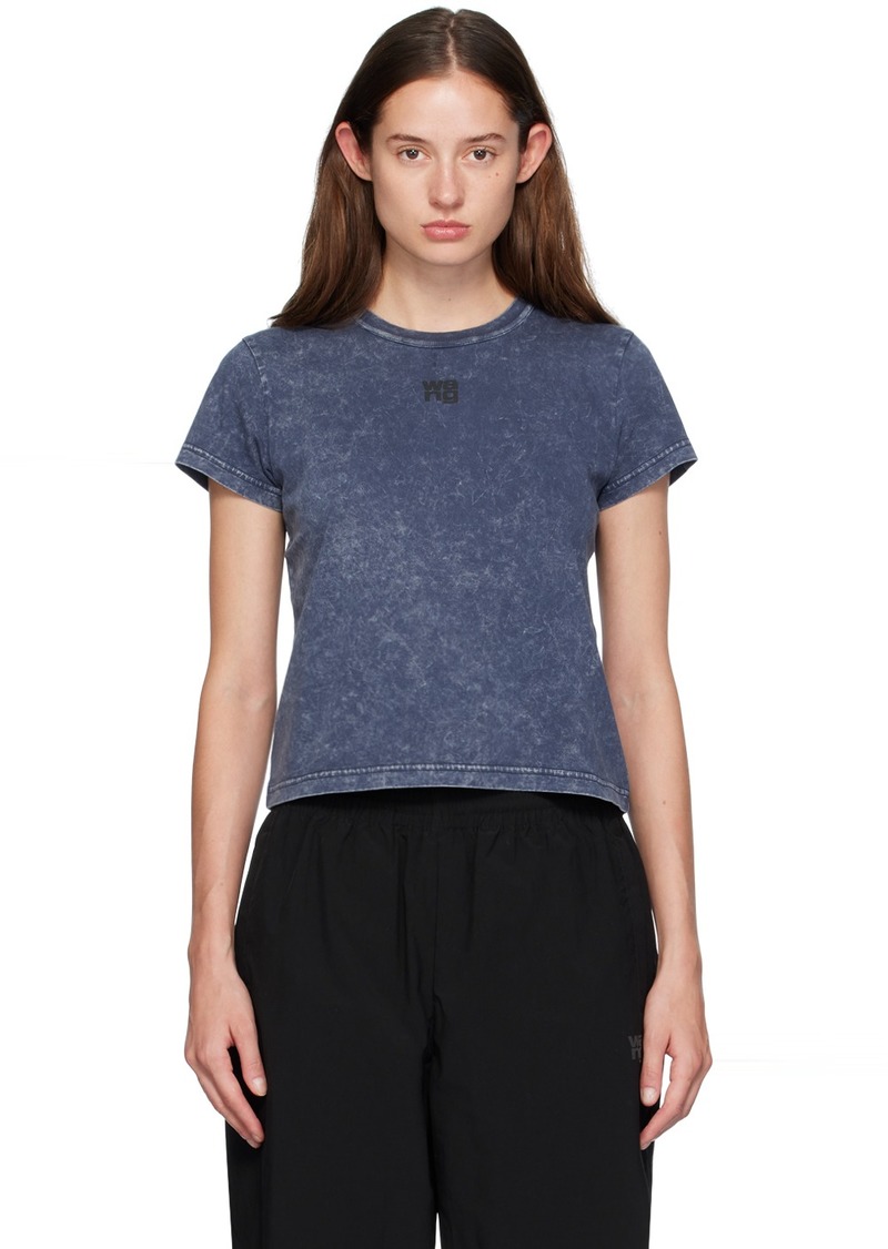 T by Alexander Wang alexanderwang. t Navy Puff Logo Shrunken T-shirt