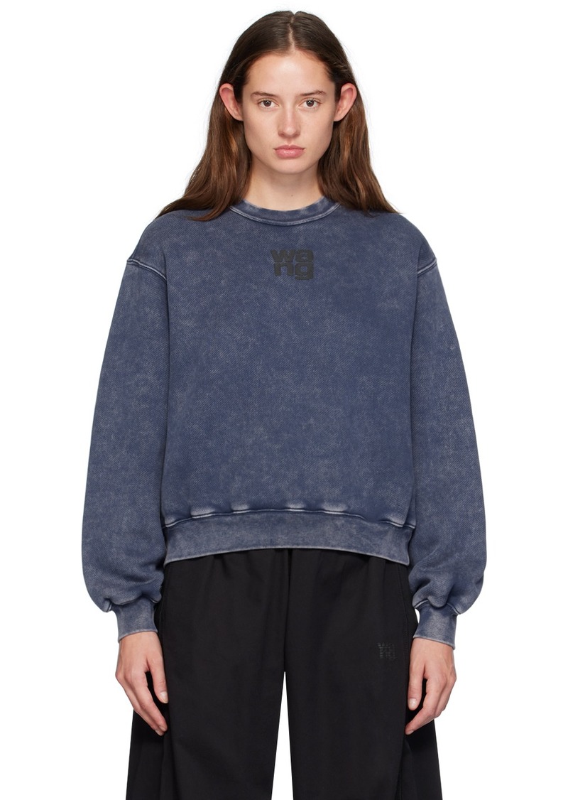 T by Alexander Wang alexanderwang. t Navy Puff Logo Sweatshirt