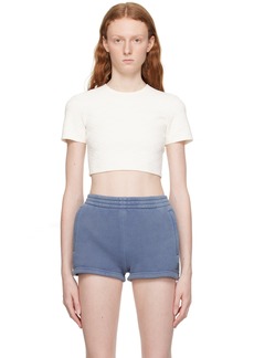 T by Alexander Wang alexanderwang.t Off-White Cropped T-Shirt