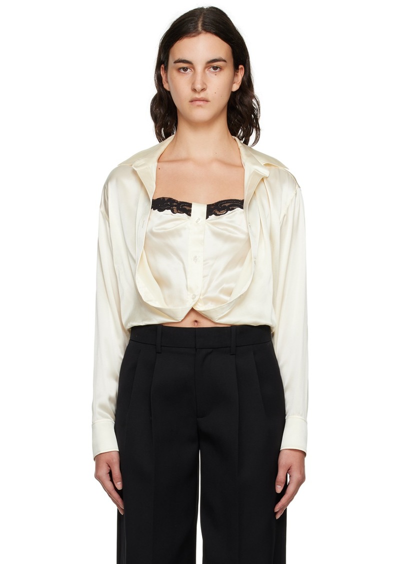 T by Alexander Wang alexanderwang.t Off-White Layered Shirt