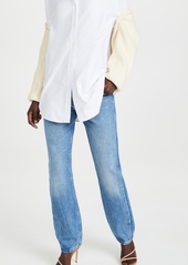 T by Alexander Wang alexanderwang.t Oxford Bilayer Button Down Top With Integral Shrug
