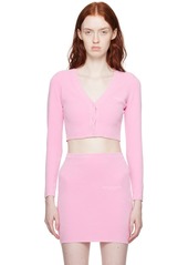 T by Alexander Wang alexanderwang.t Pink Bonded Cardigan