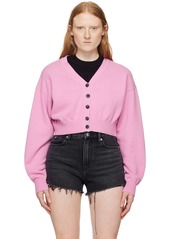 T by Alexander Wang alexanderwang.t Pink Cropped Cardigan