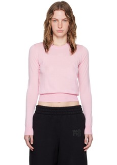 T by Alexander Wang alexanderwang. t Pink Embossed Logo Sweater