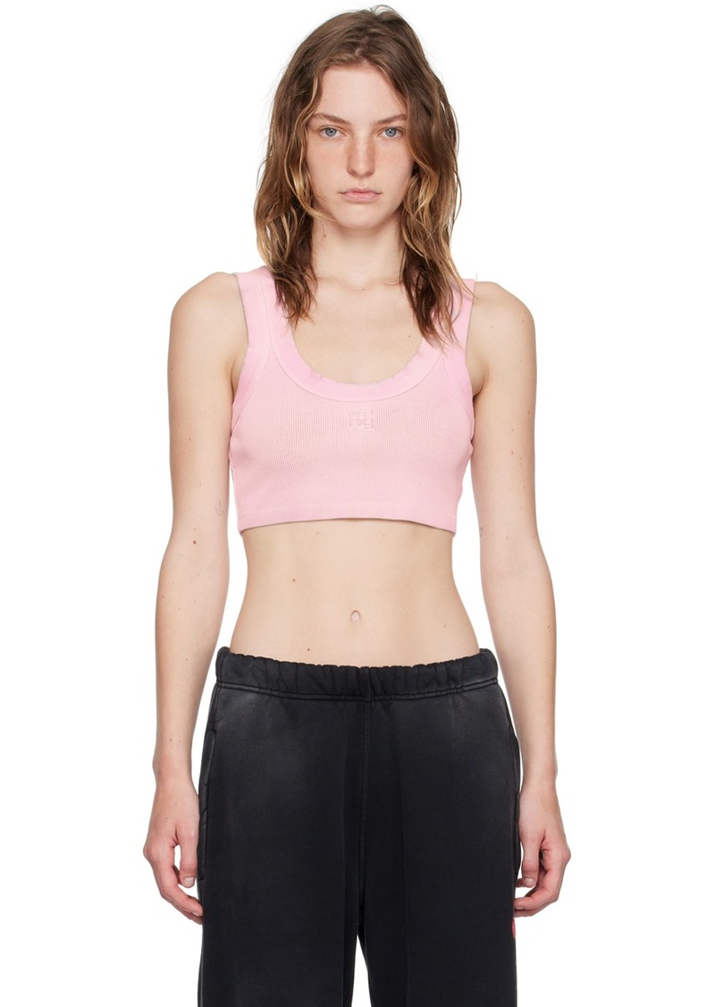 T by Alexander Wang alexanderwang. t Pink Embossed Logo Tank Top