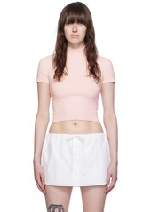 T by Alexander Wang alexanderwang.t Pink Mockneck T-Shirt