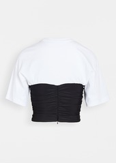 T by Alexander Wang alexanderwang.t Ruched Bodycon Top with Integrated Tee