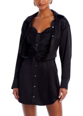 T by Alexander Wang alexanderwang.t Silk Button Down Dress