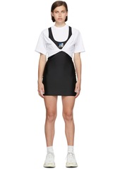 T by Alexander Wang alexanderwang.t White & Black Hybrid Sport Racerback Dress