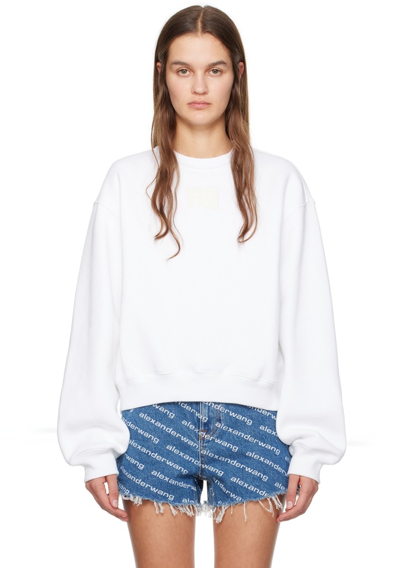 T by Alexander Wang alexanderwang. t White Crewneck Sweatshirt