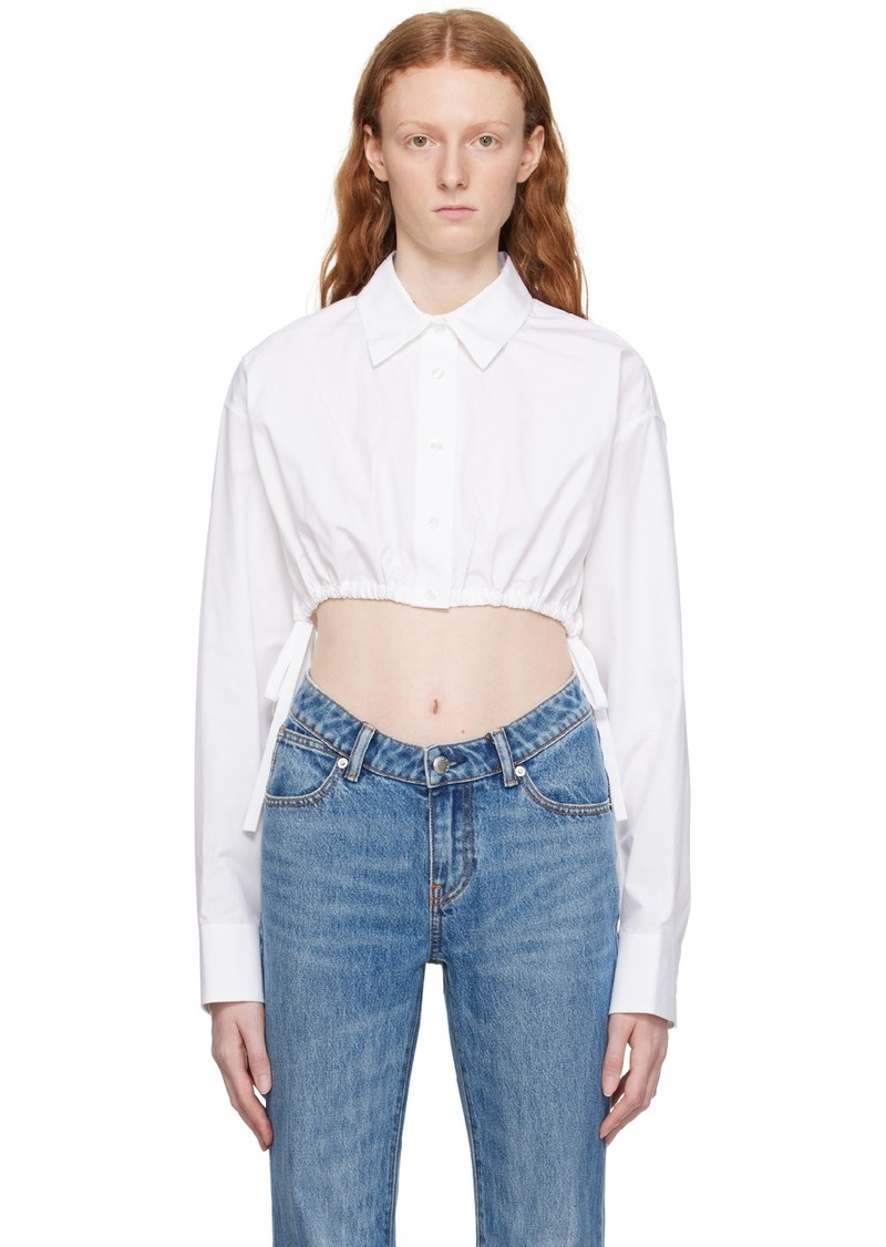 T by Alexander Wang alexanderwang. t White Cropped Shirt