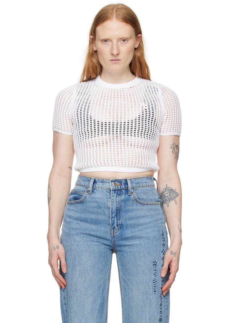 T by Alexander Wang alexanderwang. t White Cropped T-Shirt