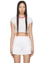 T by Alexander Wang alexanderwang.t White Lettuce Edge T-Shirt