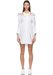 T by Alexander Wang alexanderwang.t White Off-Shoulder Shirt Dress