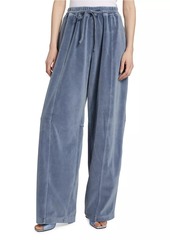 T by Alexander Wang Articulated Velvet Track Pants