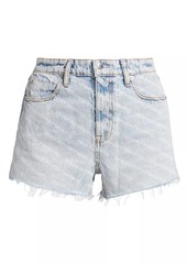 T by Alexander Wang Bite Logo Denim Shorts