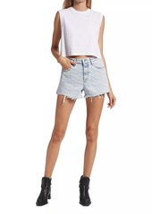 T by Alexander Wang Bite Logo Denim Shorts