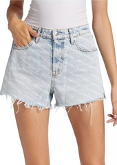 T by Alexander Wang Bite Logo Denim Shorts