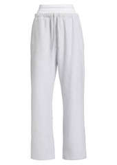 T by Alexander Wang Exposed Brief Wide-Leg Sweatpants