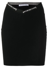 T by Alexander Wang fitted logo skirt