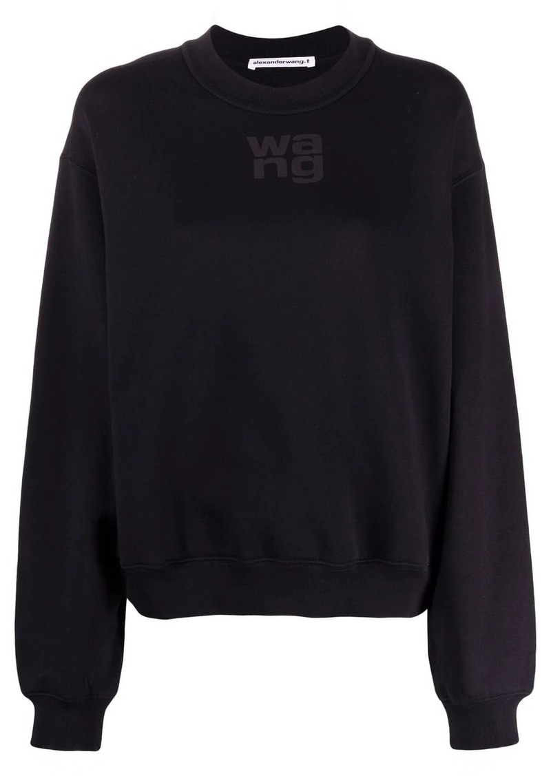 Alexander Wang logo-print crew neck sweatshirt