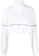 T by Alexander Wang logo-print cropped sweatshirt