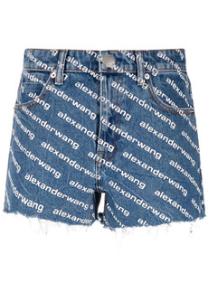 Alexander Wang logo-print denim shorts