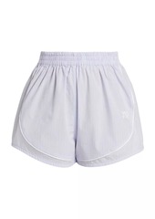 T by Alexander Wang Piped Cotton Mini Track Shorts