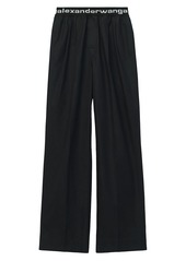 T by Alexander Wang Pleated Cotton Trousers