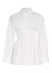 T by Alexander Wang Smocked Cotton Minidress & Jacket Set