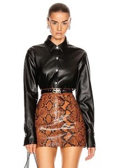 T by Alexander Wang Faux Leather Shirt