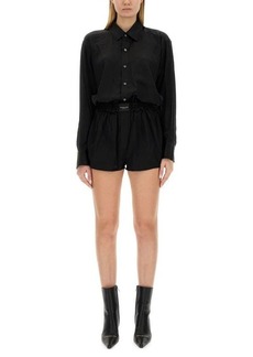 T BY ALEXANDER WANG SHORT JUMPSUIT WITH BOXER SILHOUETTE