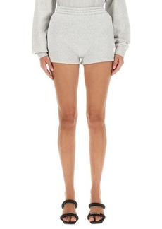 T BY ALEXANDER WANG SHORTS WITH EMBOSSED LOGO
