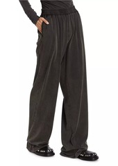 T by Alexander Wang Washed Cotton Wide-Leg Pants