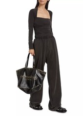 T by Alexander Wang Washed Cotton Wide-Leg Pants