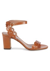 Tabitha Simmons Bobbin Lasercut Leather Ankle-Strap Sandals
