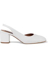 Tabitha Simmons Woman Beryl Smooth And Patent-leather Slingback Pumps White