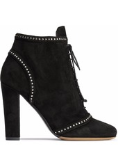 Tabitha Simmons Woman Missy Lace-up Studded Suede Ankle Boots Black