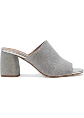 Tabitha Simmons Woman Thelma Metallic Knitted Mules Silver
