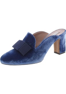 Tabitha Simmons Womens Suede Backless Loafer Heels