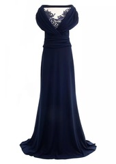 Tadashi Crepe V-Neck Gown